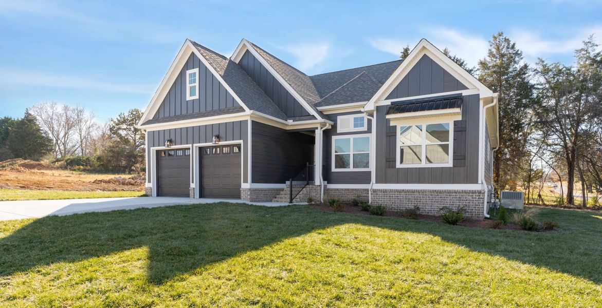 Front exterior of a new home in Creekside, Cleveland, TN, highlighting curb appeal (Image 30).