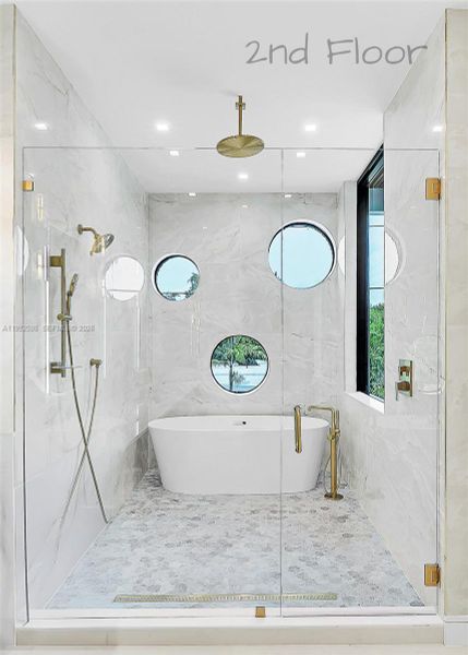 Furnished interior view inside a new home in , Key Largo (Image 39).