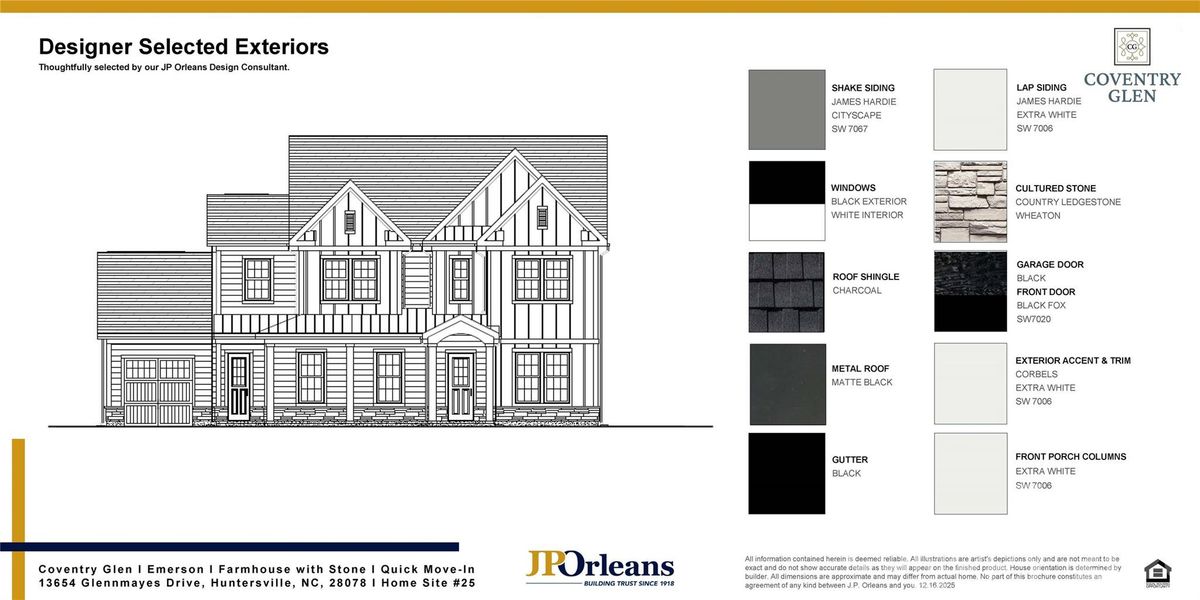 Sample of building materials used in homes in Coventry Glen, Huntersville (Image 9).
