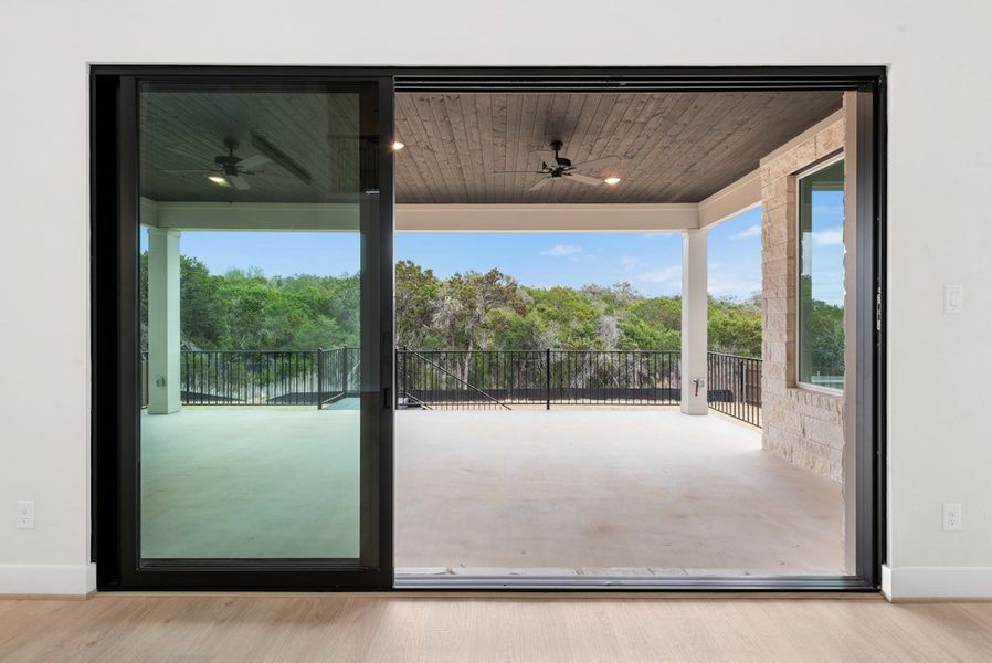 Exterior details and patio area of a home in Riverstone, Georgetown (Image 4).