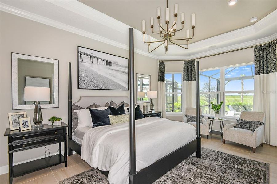 Furnished interior view inside a new home in Esplanade at Skye Ranch, Sarasota (Image 14).