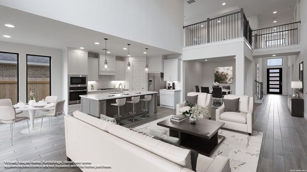 Furnished interior view inside a new home in Haby Hill, San Antonio (Image 6).