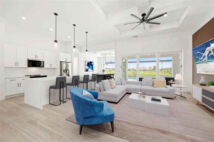 THis photo is virtually staged