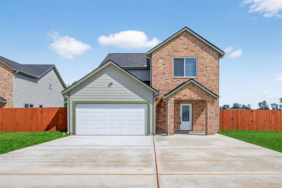 Front exterior of a new home in , Cleveland, TX, highlighting curb appeal (Image 22).