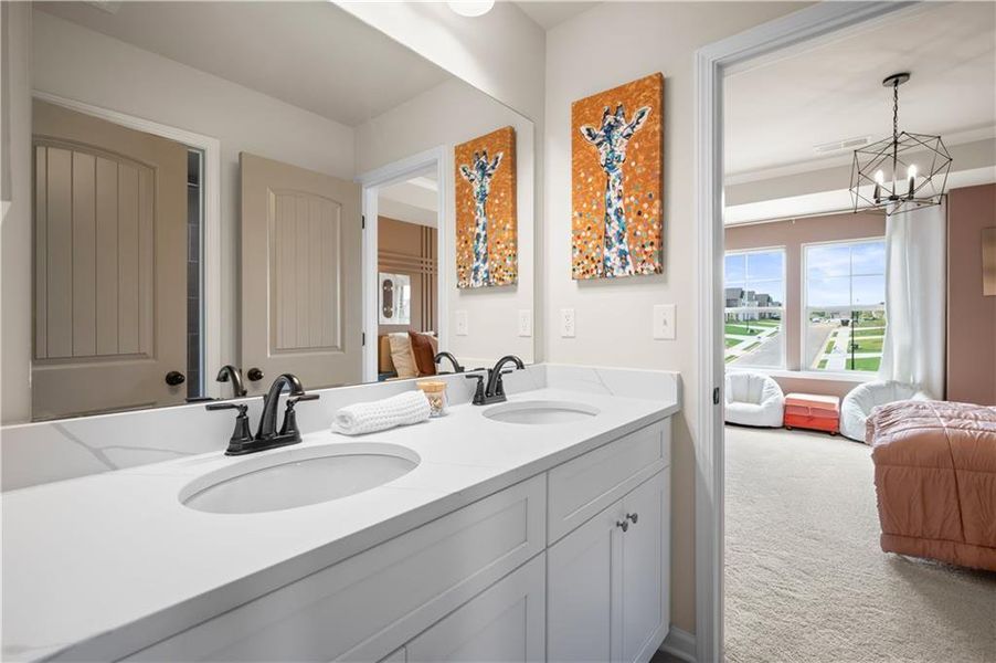 Furnished interior view inside a new home in Adagio, Dacula (Image 24).