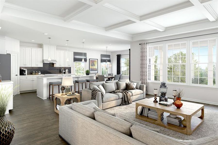 Representative furnished interior of a home built from the Savannah by Ryan Homes in Indigo Bay, Myrtle Beach (Image 4).