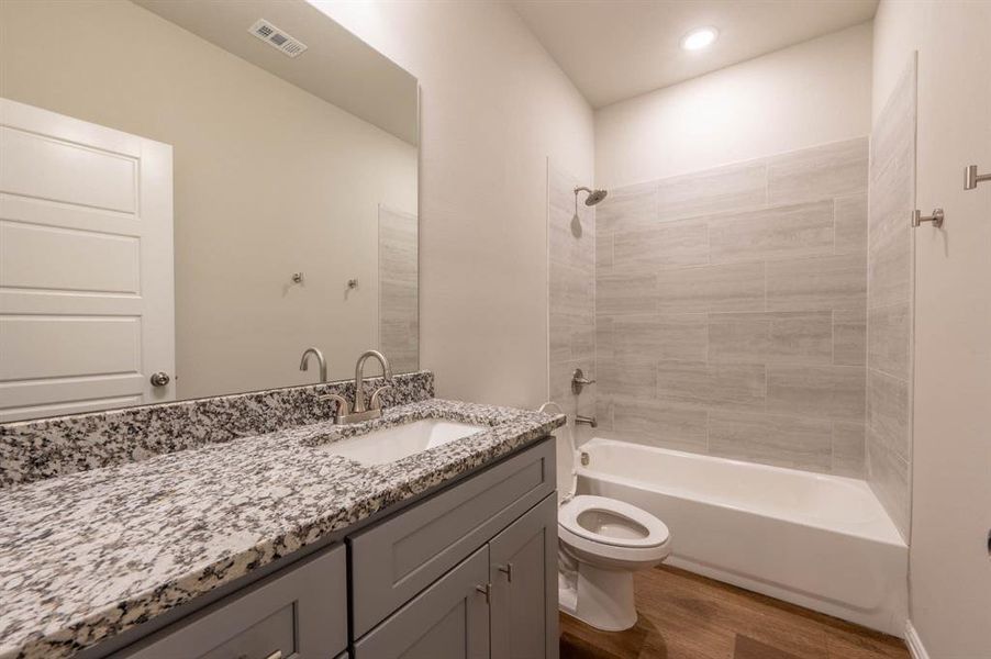 Furnished interior view inside a new home in Trails of Fossil Creek, Fort Worth (Image 9).