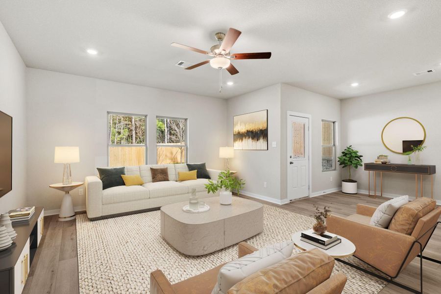 Furnished interior view inside a new home in , Conroe (Image 10).