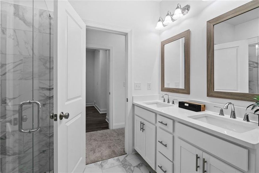 Furnished interior view inside a new home in Market Square at Sawnee Village, Cumming (Image 4).