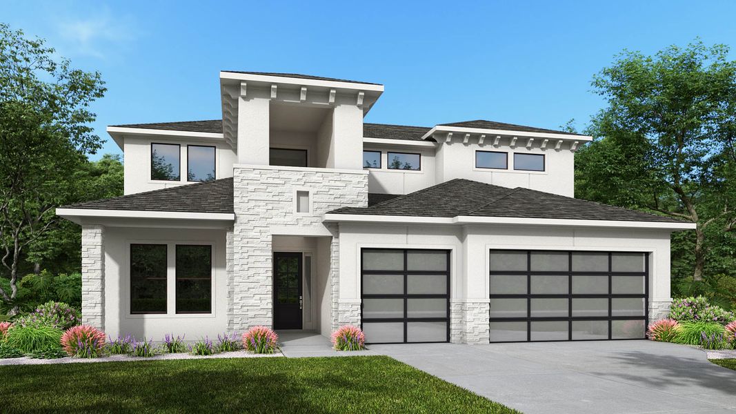 Representative exterior photo of a completed home built from the 3575F by Perry Homes in Reserve at Berry Bay, Wimauma, FL (Image 3).