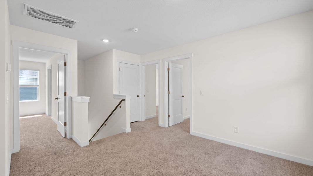 Representative unfurnished interior of a home built from the Elston by D.R. Horton in Timber Creek, Rossville (Image 23). Representative unfurnished interior of a home built from the Elston by D.R. Horton in Timber Creek, Rossville (Image 23).