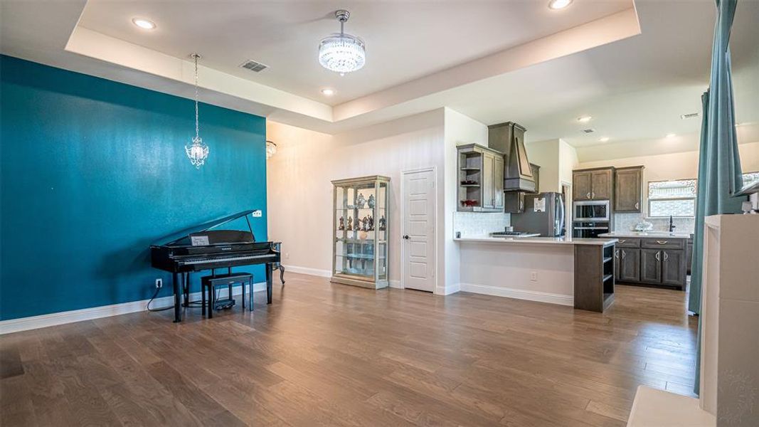 Furnished interior view inside a new home in Abe's Landing, Granbury (Image 10).