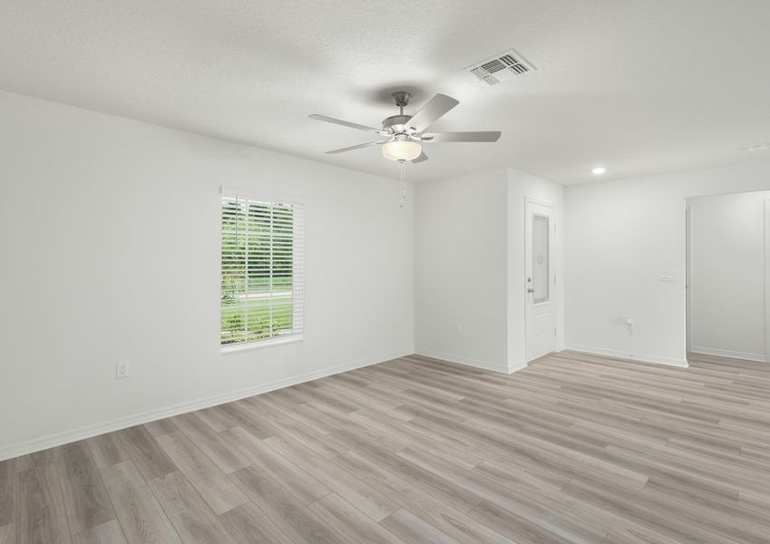 Spacious family room