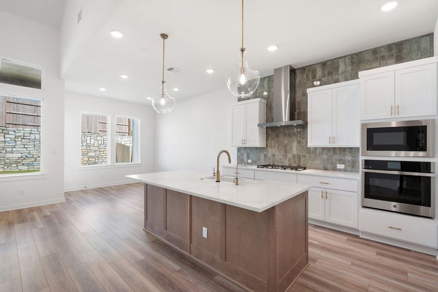 Furnished interior view inside a new home in Park Collection at Lariat, Liberty Hill (Image 6). Furnished interior view inside a new home in Park Collection at Lariat, Liberty Hill (Image 6).