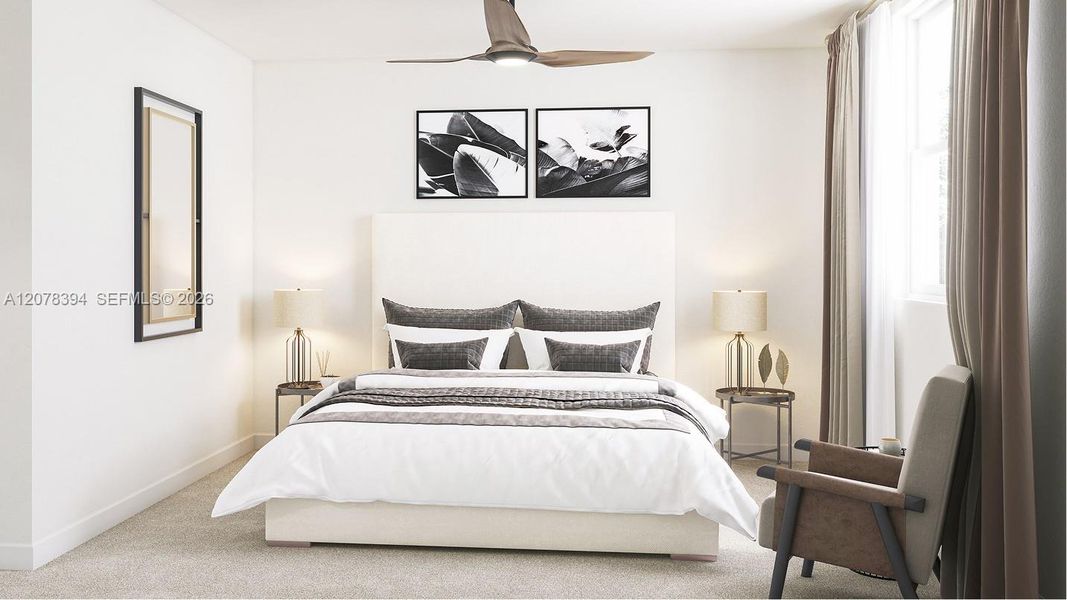 Furnished interior view inside a new home in Del Mar, Miami (Image 10).