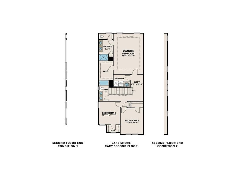 2D floor plan layout for the Cary A by Davidson Homes LLC in Lake Shore, Winder, GA (Image 4).
