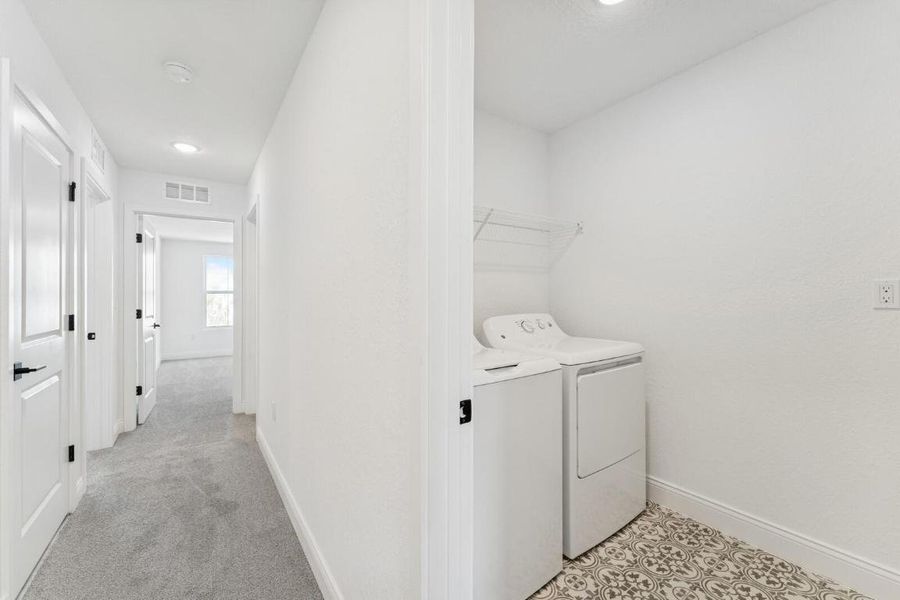 Second Floor Hallway & Laundry Room