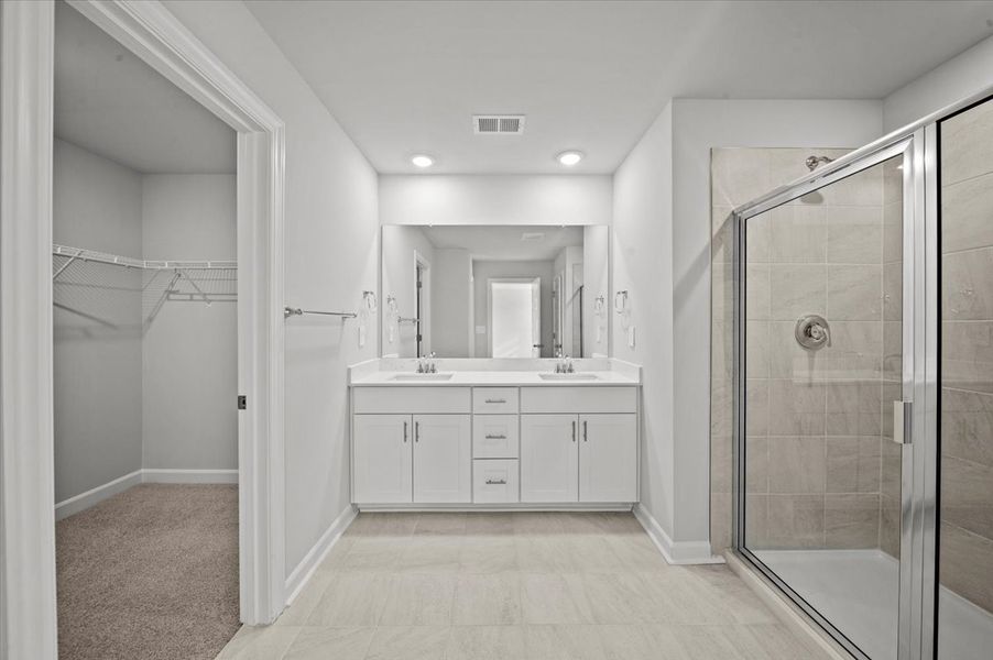 Furnished interior view inside a new home in Village at White Pine, Pendleton (Image 10).