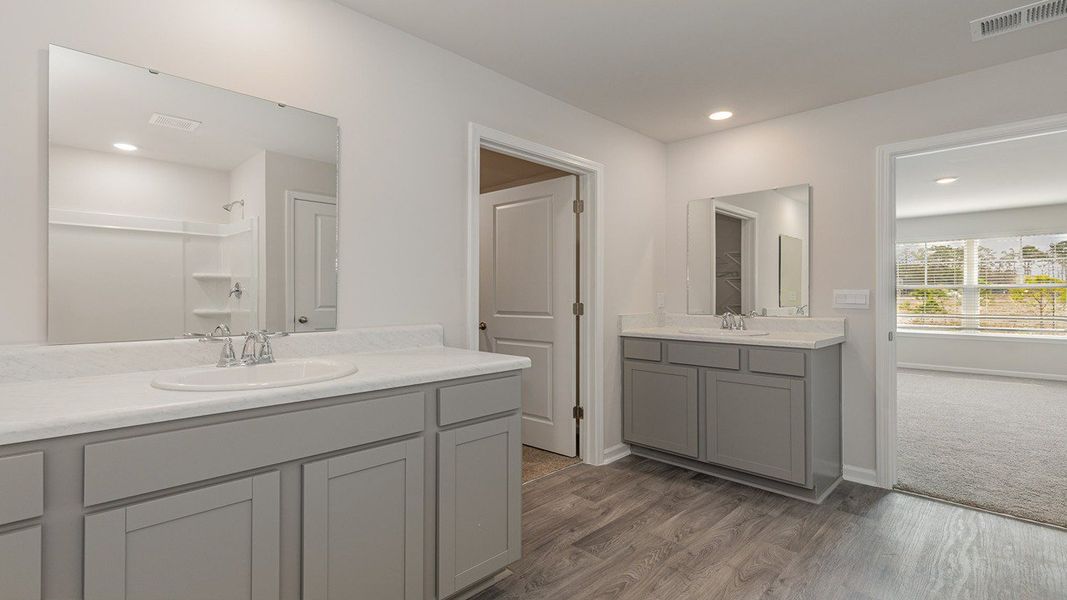 Representative furnished interior of a home built from the DOVER-EXPRESS by D.R. Horton in Stanbury Creek, Supply (Image 11).