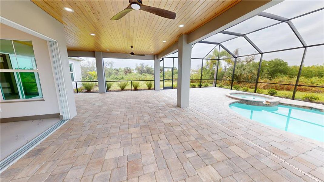 Expansive lanai with tongue and groove