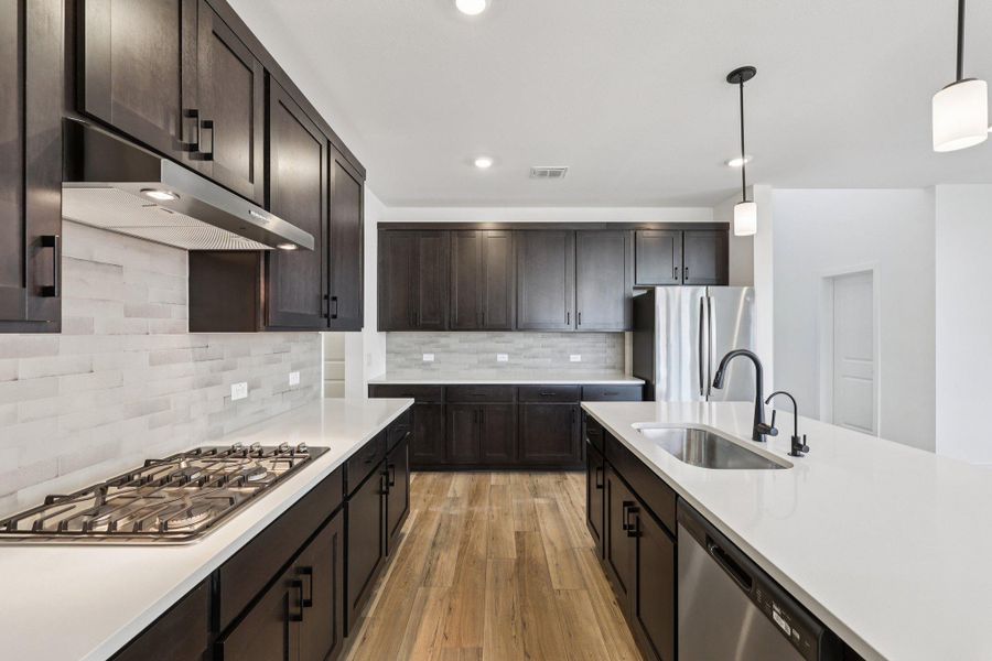 Furnished interior view inside a new home in Lariat, Liberty Hill (Image 14). Furnished interior view inside a new home in Lariat, Liberty Hill (Image 14).
