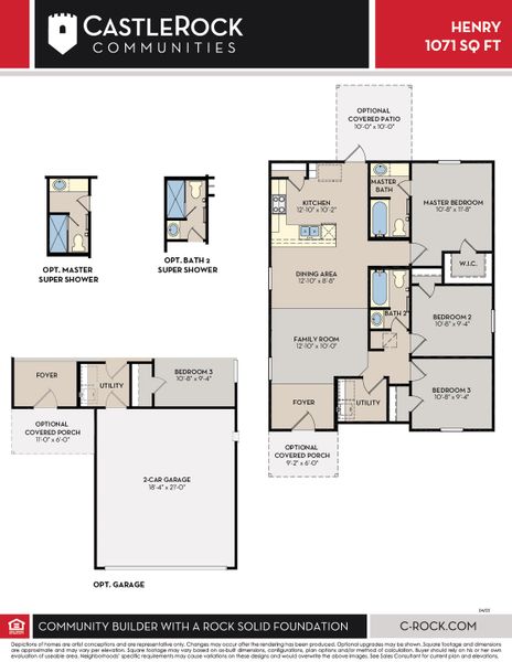 2D floor plan layout of this home in Stonehenge, Manchester, TN (Image 2).