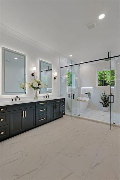 Furnished interior view inside a new home in , Monroe (Image 109).