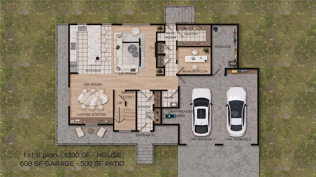 2D floor plan layout of this home in , North Port, FL (Image 3).