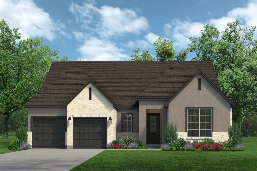 Representative exterior photo of a completed home built from the Pecos by Sandlin Homes in Settler's Glen, New Fairview, TX (Image 4). Representative exterior photo of a completed home built from the Pecos by Sandlin Homes in Settler's Glen, New Fairview, TX (Image 4).