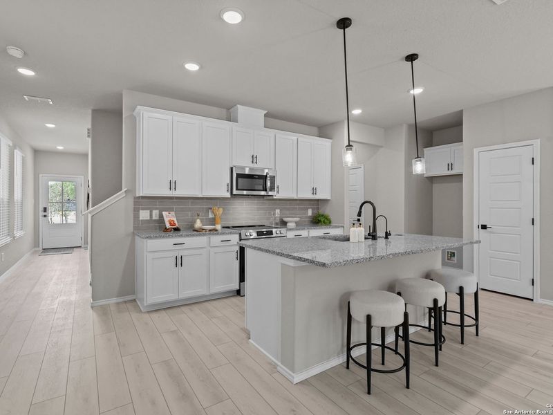 Furnished interior view inside a new home in Cedar Heights, San Antonio (Image 13). Furnished interior view inside a new home in Cedar Heights, San Antonio (Image 13).