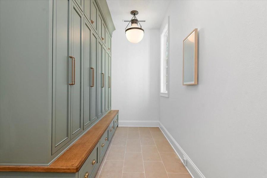 Huge Mudroom with Lockers