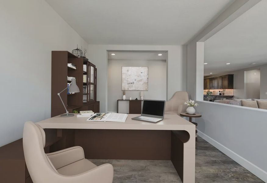 Virtually Staged Den - 7 of 31