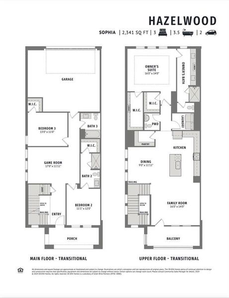 Our delightful Sophia plan offers a large game room and private bedroom spaces on the main level with outstanding open concept living & entertaining spaces upstairs!