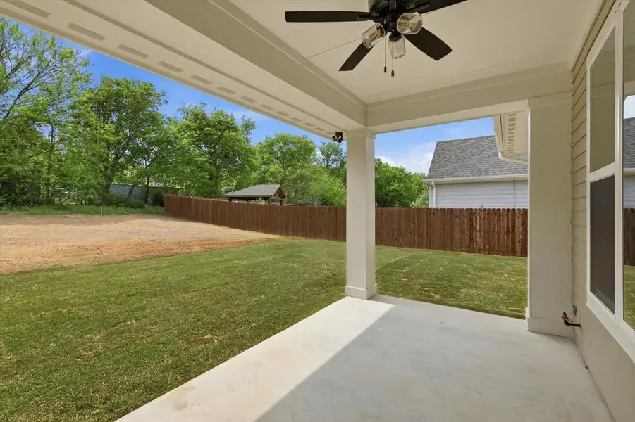 Exterior details and patio area of a home in , Argyle (Image 3).
