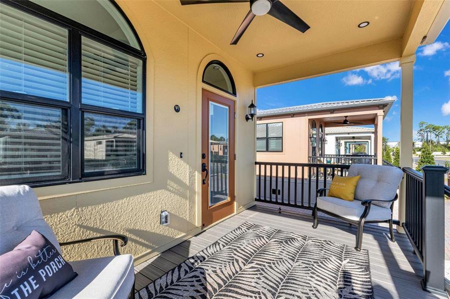 Exterior details and patio area of a home in , North Port (Image 24).