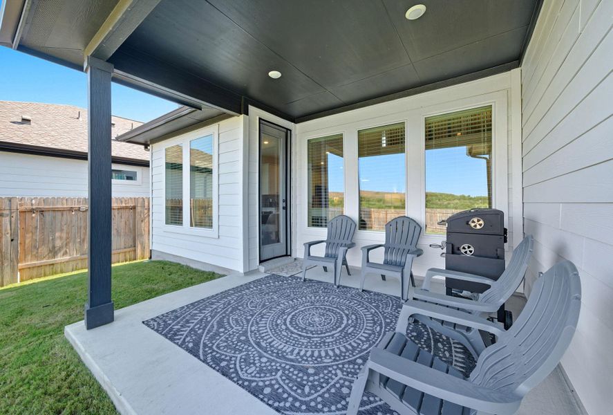 View of patio featuring area for grilling View of patio featuring area for grilling