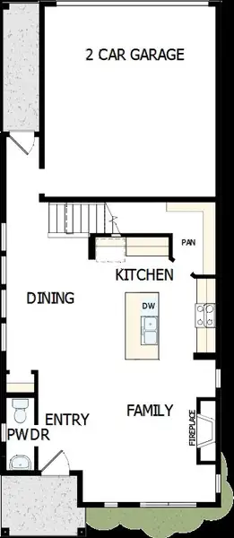 2D floor plan layout of this home in Painted Tree Woodland West – Cottages, McKinney, TX (Image 4).