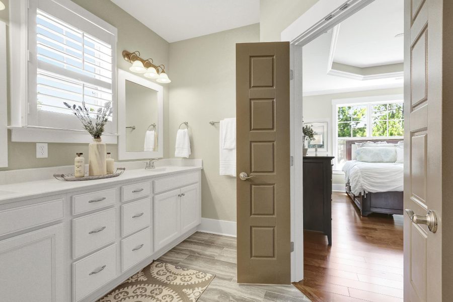 Representative furnished interior of a home built from the Claremont by Bill Clark Homes in The Sanctuary at Sunset Beach, Sunset Beach (Image 56). Representative furnished interior of a home built from the Claremont by Bill Clark Homes in The Sanctuary at Sunset Beach, Sunset Beach (Image 56).