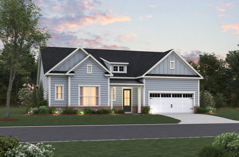 Representative exterior photo of a completed home built from the Hatteras by Beazer Homes in Stonewood Estates, Durham, NC (Image 14).