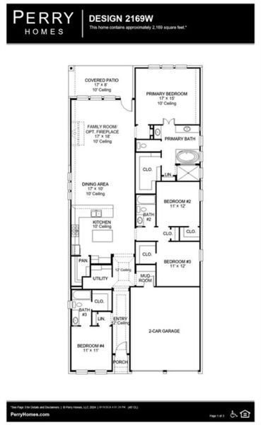 2D floor plan layout of this home in The Woodlands Hills, Willis, TX (Image 5).