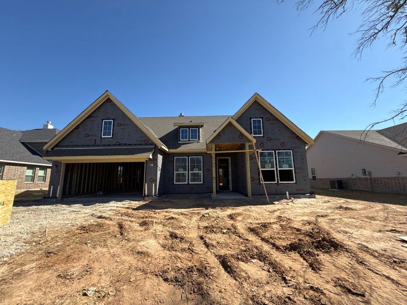 In-progress construction of a new home in Covenant Springs, Springtown, TX (Image 3).