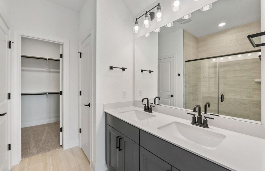 Furnished interior view inside a new home in Saddleback at Santa Rita Ranch, Liberty Hill (Image 6). Furnished interior view inside a new home in Saddleback at Santa Rita Ranch, Liberty Hill (Image 6).