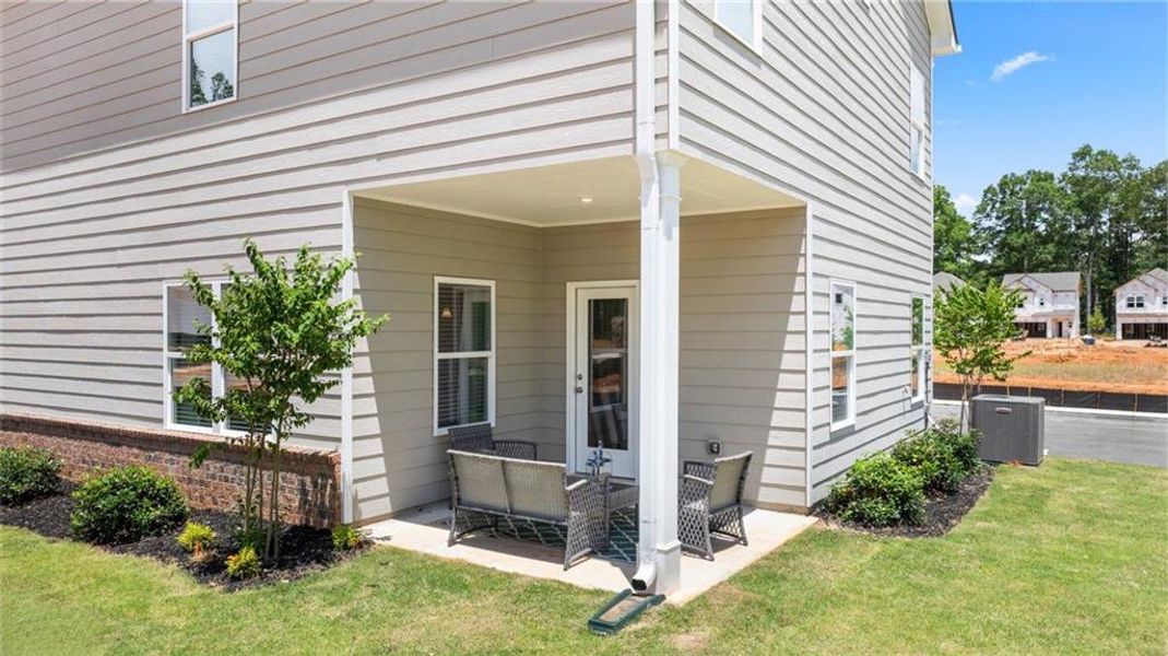 Exterior details and patio area of a home in Varnell Preserve, Dalton (Image 3).