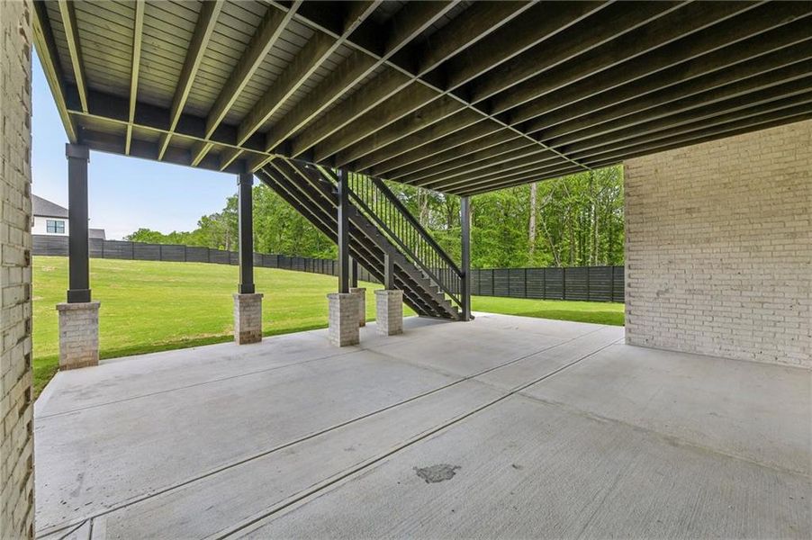 Exterior details and patio area of a home in , Buford (Image 38).