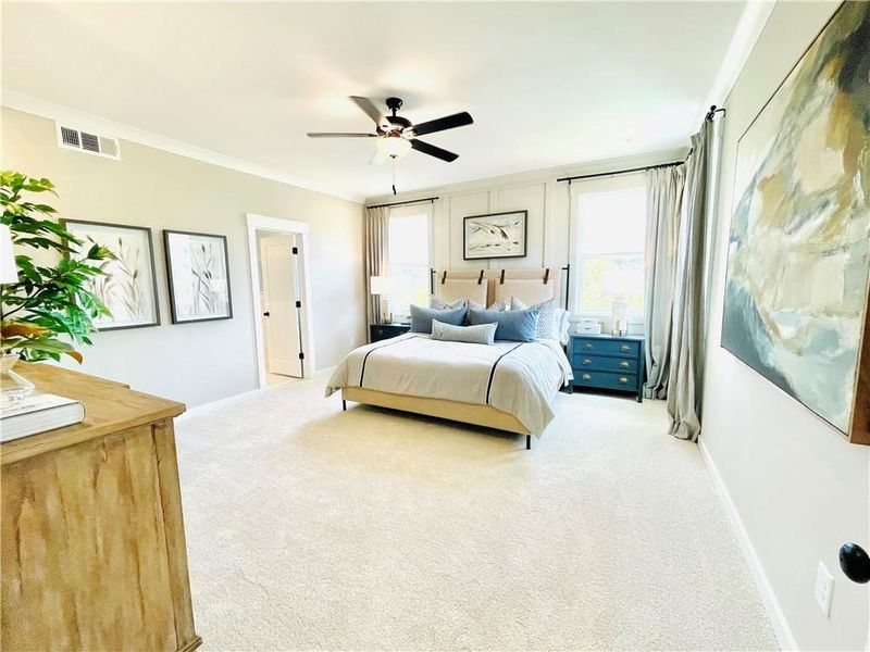 Furnished interior view inside a new home in Hopewell Reserve, Cumming (Image 6). Furnished interior view inside a new home in Hopewell Reserve, Cumming (Image 6).