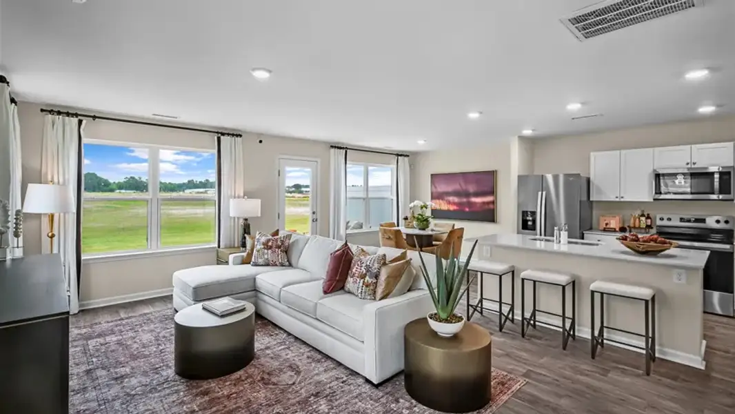 Furnished interior view inside a new home in North Village Townes, Greensboro (Image 5).