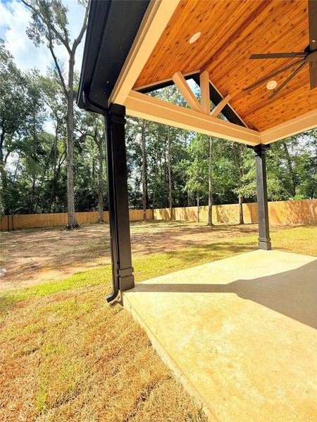 Exterior details and patio area of a home in , New Caney (Image 3).