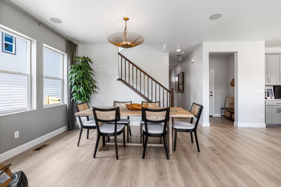 Representative furnished interior of a home built from the Estes by Taylor Morrison in Dawson Trails Town Collection, Castle Rock (Image 12).