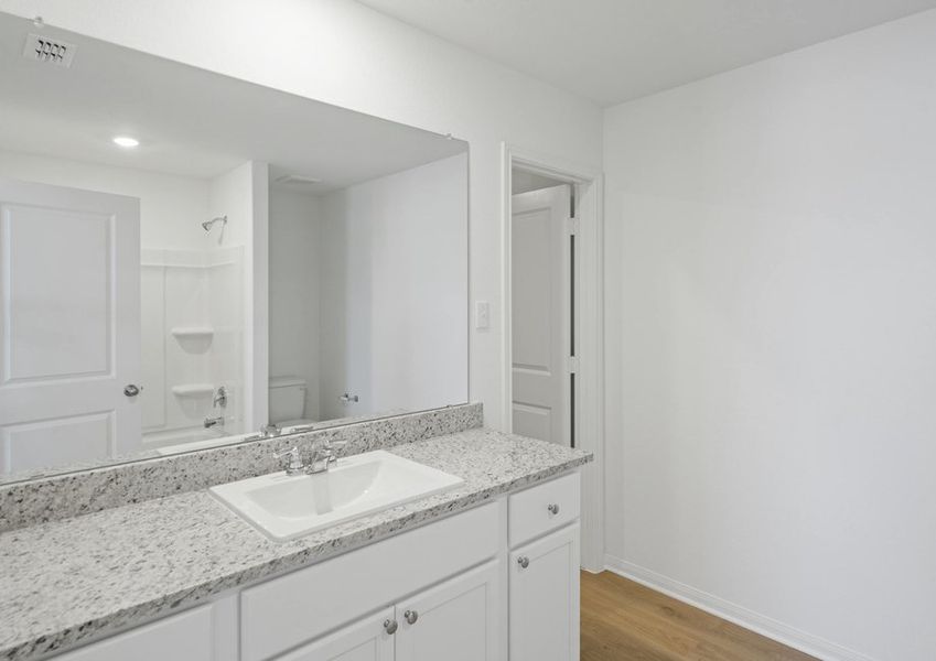 Master bathroom with a spacious vanity