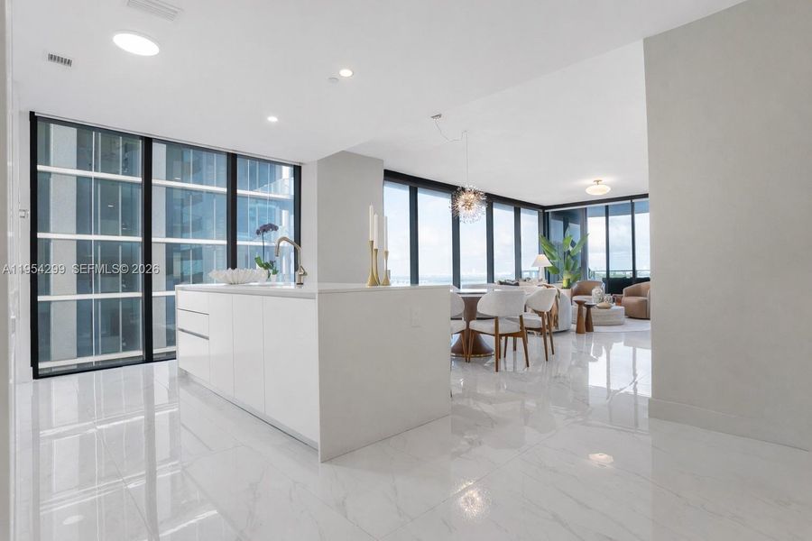 Furnished interior view inside a new home in , Miami (Image 8).